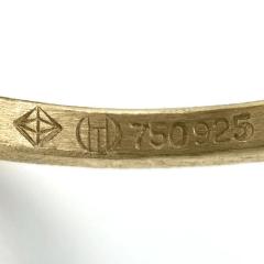 Todd Reed Brilliant White Diamond Yellow Gold Patina Silver Open Kite Ring Todd Reed 2021 - 4701284