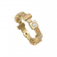 Todd Reed Todd Reed Brilliant Cut White Diamond Golden Blocks Band Ring - 4795856