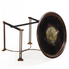Toile Tray Top Table with Bronze Base C 1940 - 4734614
