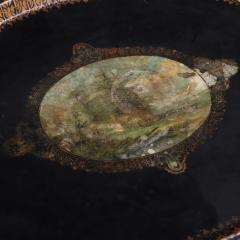Toile Tray Top Table with Bronze Base C 1940 - 4734617