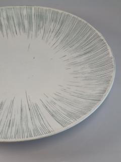 Toini Muona Toini Muona Large Decorative Dish in Natural White Stripes Arabia 1954 - 4042770