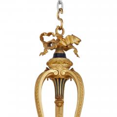 Tole mounted ormolu antique French nine light chandelier - 1493968