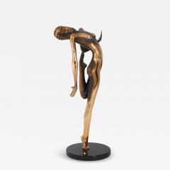 Tom Bennett 21 Signed Tom Bennett Bronze Female Nude Sculpture Windsong - 4594809