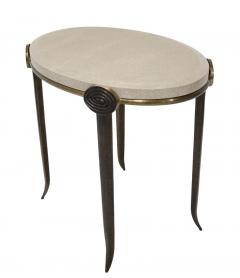 Tom Corbin Tom Corbin Bronze and Marble Medallion Side Table - 4354503