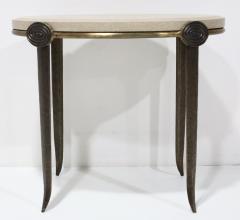 Tom Corbin Tom Corbin Bronze and Marble Medallion Side Table - 4354506