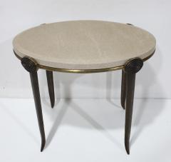 Tom Corbin Tom Corbin Bronze and Marble Medallion Side Table - 4354507