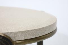Tom Corbin Tom Corbin Bronze and Marble Medallion Side Table - 4354508