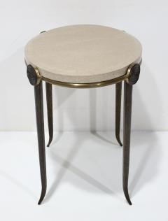 Tom Corbin Tom Corbin Bronze and Marble Medallion Side Table - 4354509
