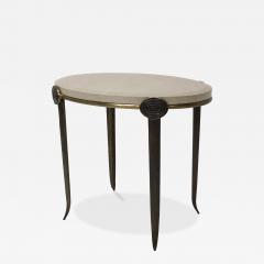 Tom Corbin Tom Corbin Bronze and Marble Medallion Side Table - 4355065