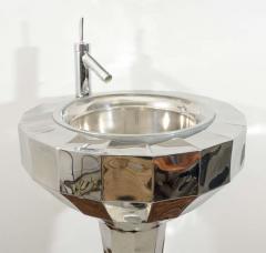 Tom Dixon Tom Dixon Faceted Steel Pedestal Basin and Mirror - 1024271