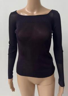 Tom Ford Gucci by Tom Ford S S 1998 Sheer Ribbed Knit Top Runway Piece No import duty - 4106184