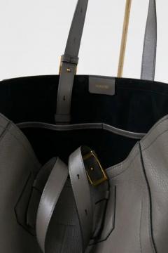 Tom Ford TOM FORD Grey Leather Bag with Handles - 3676301