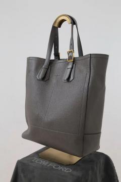 Tom Ford TOM FORD Grey Leather Bag with Handles - 3676312