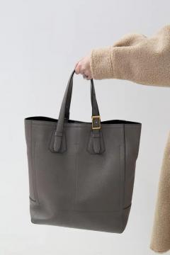 Tom Ford TOM FORD Grey Leather Bag with Handles - 3676377