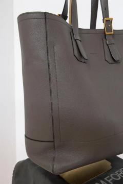 Tom Ford TOM FORD Grey Leather Bag with Handles - 3676379