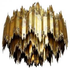 Tom Greene Brass Midcentury Brutalist Modern Chandelier by Tom Greene for Feldman - 3330833