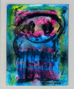 Tomas Sanchez Abstract Watercolor Painting Tomas Sanchez Cuban American Artist - 4632277