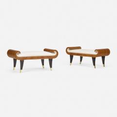 Tomaso Buzzi PAIR OF ROSEWOOD AND EBONIZED STOOLS BY TOMASO BUZZI - 3484581