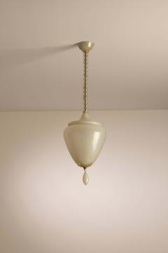 Tomaso Buzzi Tomaso Buzzi lattimo glass chandelier for Venini Italy 1930s - 4316971