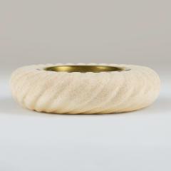 Tomasso Barbi Italian 1970s ceramic and brass pocket vide poche cathall Signed Tomasso Barbi - 4744382