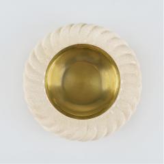 Tomasso Barbi Italian 1970s ceramic and brass pocket vide poche cathall Signed Tomasso Barbi - 4744383