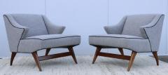 Tomlinson Furniture Co 1960s Mid Century Modern Fruitwood Base Lounge Chairs - 3060065