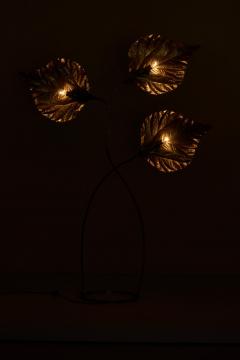 Tommaso Barbi 1 of 2 Huge Three Rhubarb Leaves Brass Floor Lamp by Tommaso Barbi - 985399