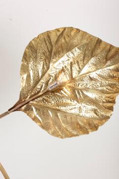 Tommaso Barbi 1 of 2 Huge Three Rhubarb Leaves Brass Floor Lamp by Tommaso Barbi - 985402