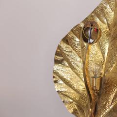 Tommaso Barbi 1 of 4 Huge Rhubarb Leaf Brass Wall Lights or Sconces by Tommaso Barbi - 533856