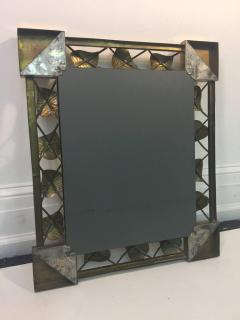 Tommaso Barbi HAND FORMED BRASS LEAF AND FLOWER MODERN MIRROR - 865240