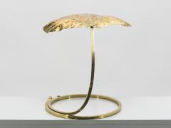 Tommaso Barbi Hollywood Regency Rhubarb brass table lamp Tommaso Barbi 1970s - 997154