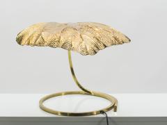 Tommaso Barbi Hollywood Regency Rhubarb brass table lamp Tommaso Barbi 1970s - 997156