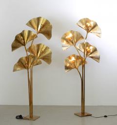 Tommaso Barbi Huge Four Ginkgo Leaf Brass Floor Lamp by Tommaso Barbi - 546556