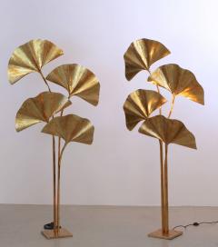 Tommaso Barbi Huge Four Ginkgo Leaf Brass Floor Lamp by Tommaso Barbi - 546557