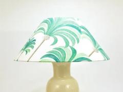 Tommaso Barbi Pair Tommaso Barbi Riviera Palm Tree 1970s Table Lamps With Matching Pillows - 4062979