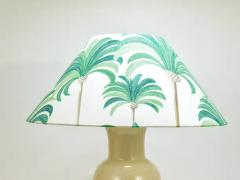 Tommaso Barbi Pair Tommaso Barbi Riviera Palm Tree 1970s Table Lamps With Matching Pillows - 4062989