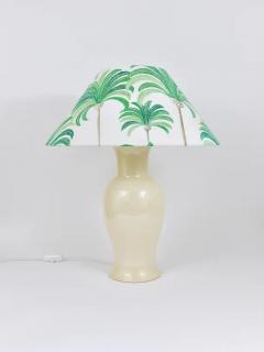 Tommaso Barbi Pair Tommaso Barbi Riviera Palm Tree 1970s Table Lamps With Matching Pillows - 4063029