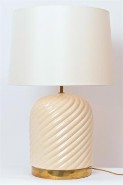 Tommaso Barbi Pair of Ceramic Table Lamps by Tommaso Barbi c 1970 - 1089385