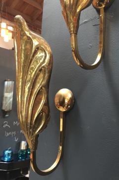 Tommaso Barbi Pair of Italian 20th Century Sconces in Brass by Tommaso Barbi - 631017