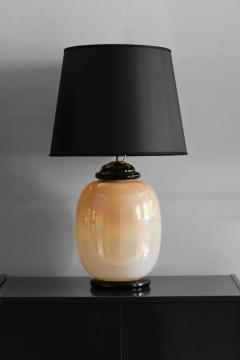 Tommaso Barbi Pair of Tommaso Barbi lamps in opaline Murano glass Italy 1980 - 3474109