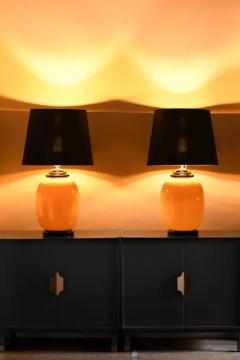 Tommaso Barbi Pair of Tommaso Barbi lamps in opaline Murano glass Italy 1980 - 3474114