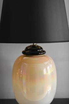 Tommaso Barbi Pair of Tommaso Barbi lamps in opaline Murano glass Italy 1980 - 3474117