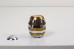 Tommaso Barbi Sculptural Brass and Chrome Stacking Tray Egg by Tommaso Barbi - 798903