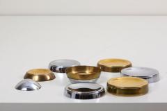 Tommaso Barbi Sculptural Brass and Chrome Stacking Tray Egg by Tommaso Barbi - 798909