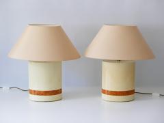 Tommaso Barbi Set of Two Elegant Mid Century Modern Table Lamps by Tommaso Barbi Italy 1970s - 2043075