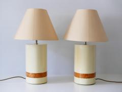 Tommaso Barbi Set of Two Elegant Mid Century Modern Table Lamps by Tommaso Barbi Italy 1970s - 2043079
