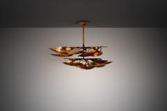 Tommaso Barbi Swirling Foliage Chandelier in the manner of Tommaso Barbi Europe 1960s - 4617060