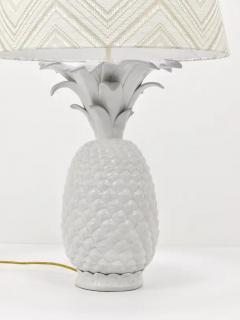 Tommaso Barbi Tommaso Barbi Style White Pineapple Hollywood Regency Table Lamp Italy 1970s - 4066553