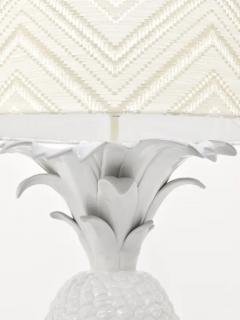Tommaso Barbi Tommaso Barbi Style White Pineapple Hollywood Regency Table Lamp Italy 1970s - 4066567