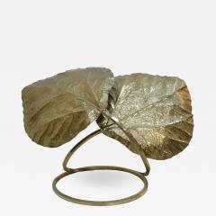 Tommaso Barbi Tommaso Barbi Table Lamp Composed of Leaves Made in Brass Italy 70s - 874403